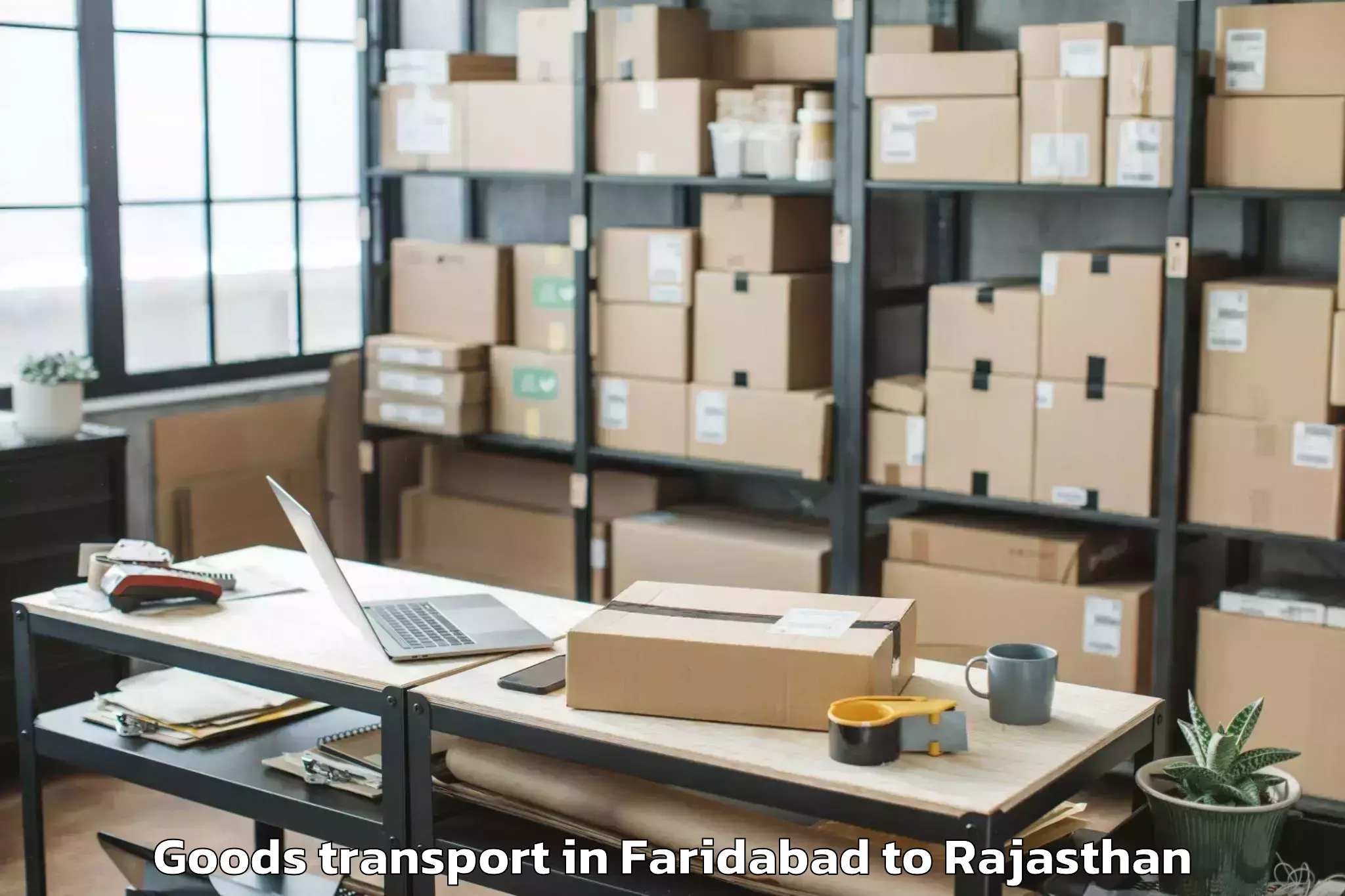 Trusted Faridabad to Takhatgarh Goods Transport